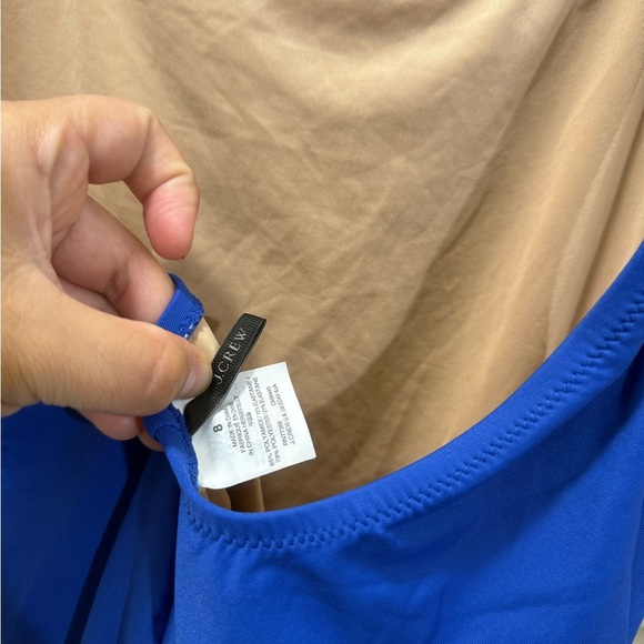 J. Crew Plunging Scoopback One-Piece Swimsuit Beach Bum - Picture 6 of 8
